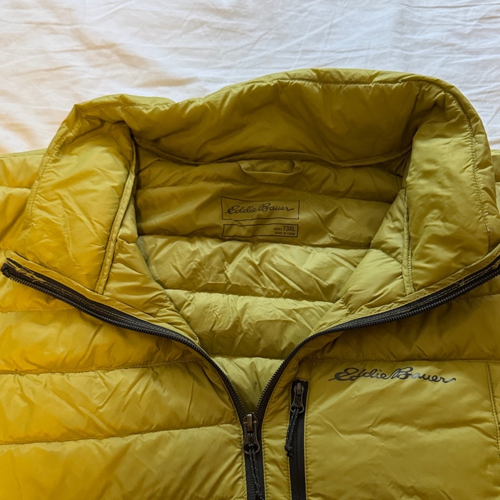 Eddie Bauer Men’s 3XL TALL Olive-Green Lightweight Puffer Jacket